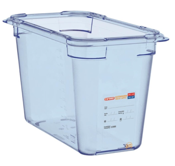 Boîte hermétique bleue en ABS sans BPA Araven GN1/3 200mm