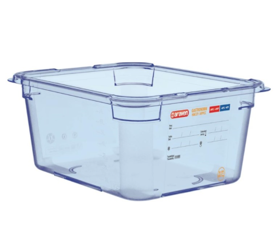 Boîte hermétique bleue en ABS sans BPA Araven GN1/2 150mm