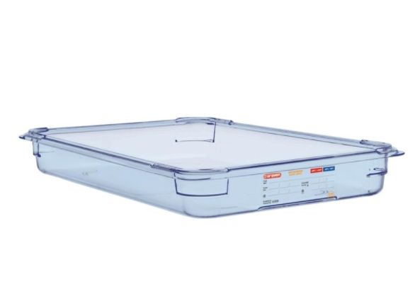 Boîte hermétique bleue en ABS sans BPA Araven GN1/1 65mm