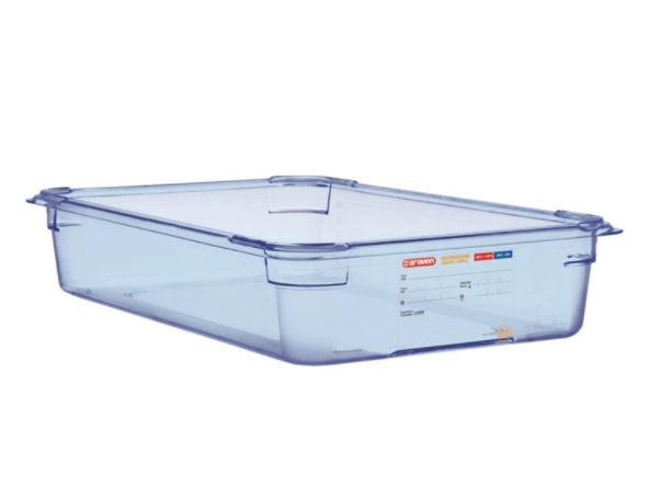 Boîte hermétique bleue en ABS sans BPA Araven GN1/1 100mm