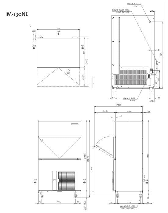 Machine à glaçons Hoshizaki 130 kg