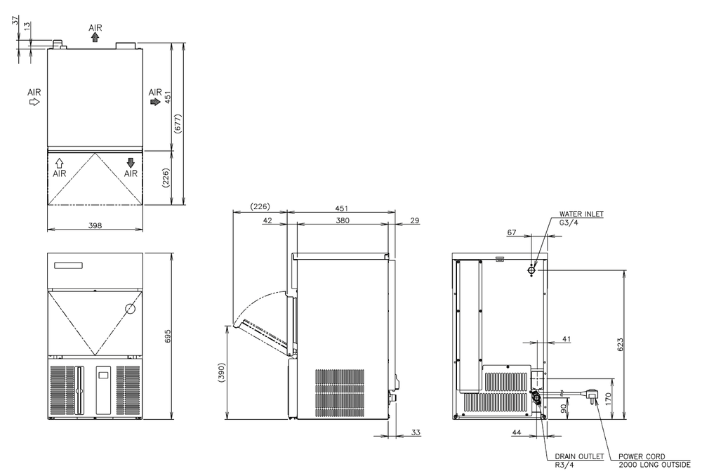 Machine à glaçons Hoshizaki 25 kg