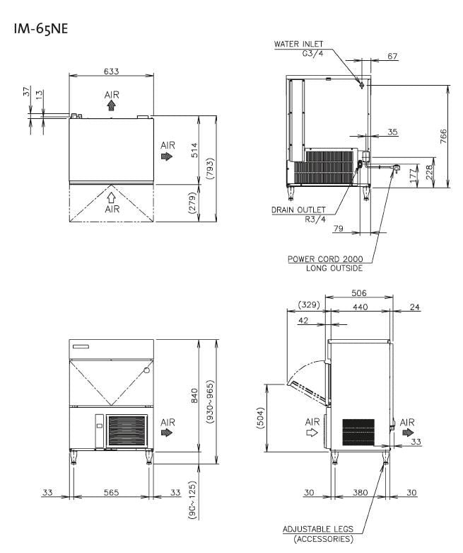 Machine à glaçons Hoshizaki 63 kg