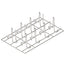 Grille de grill en AISI 304 GN 1/1 pour la cuisson verticale de 8 poulets