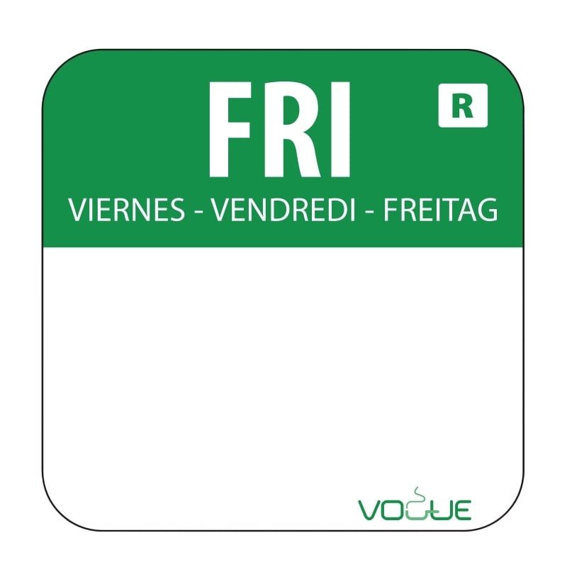 Étiquettes vendredi/verte détachables - 1.000 pièces