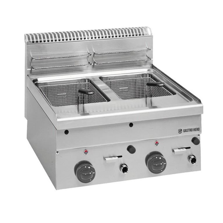 Friteuse à gaz série 66 – 60/60 8+8 Litres – à poser