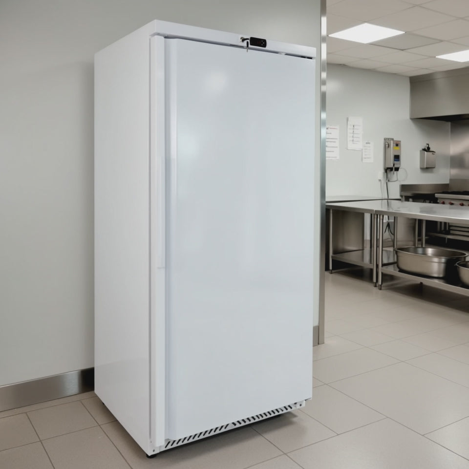Armoire réfrigérée ECO – volume réfrigéré 590 litres, avec 1 porte, verrouillable, blanche