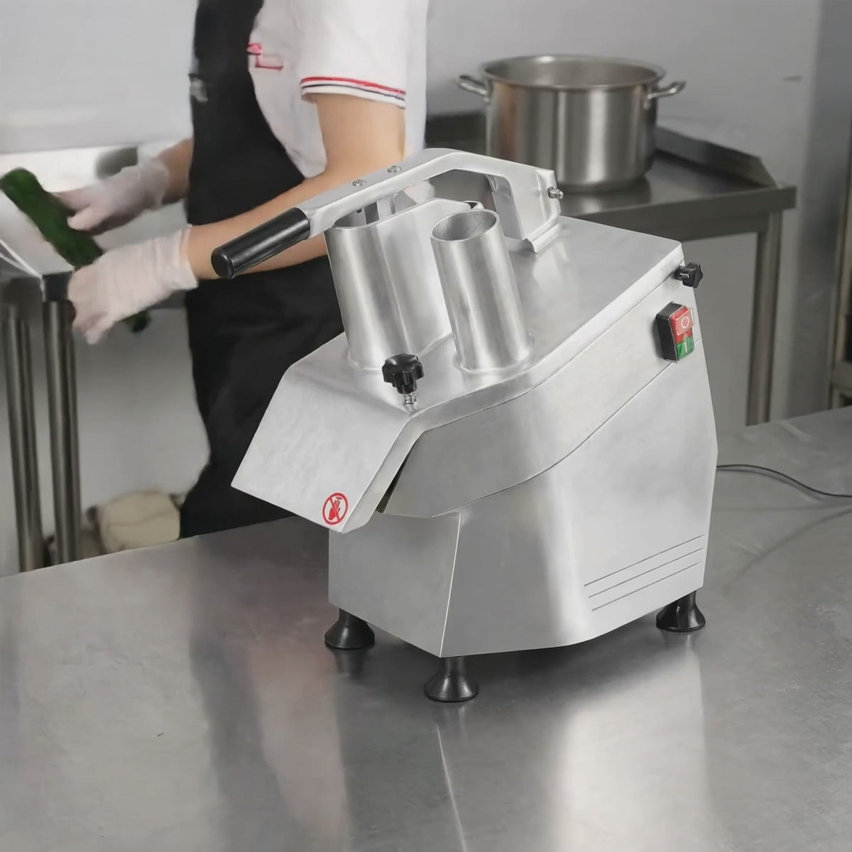 Coupe-légumes Eco avec 5 disques inclus, 300 kg/h, aluminium