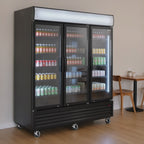 Armoire à boissons ECO 1500 avec portes battantes et fronton lumineux