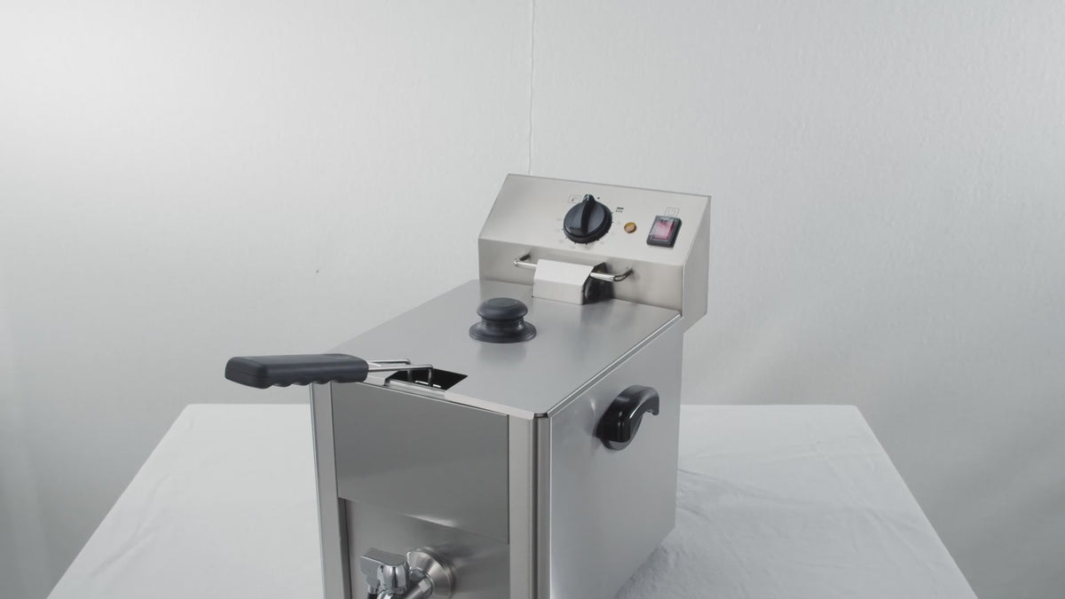 Friteuse électrique ECO 10 litres avec robinet de vidange
