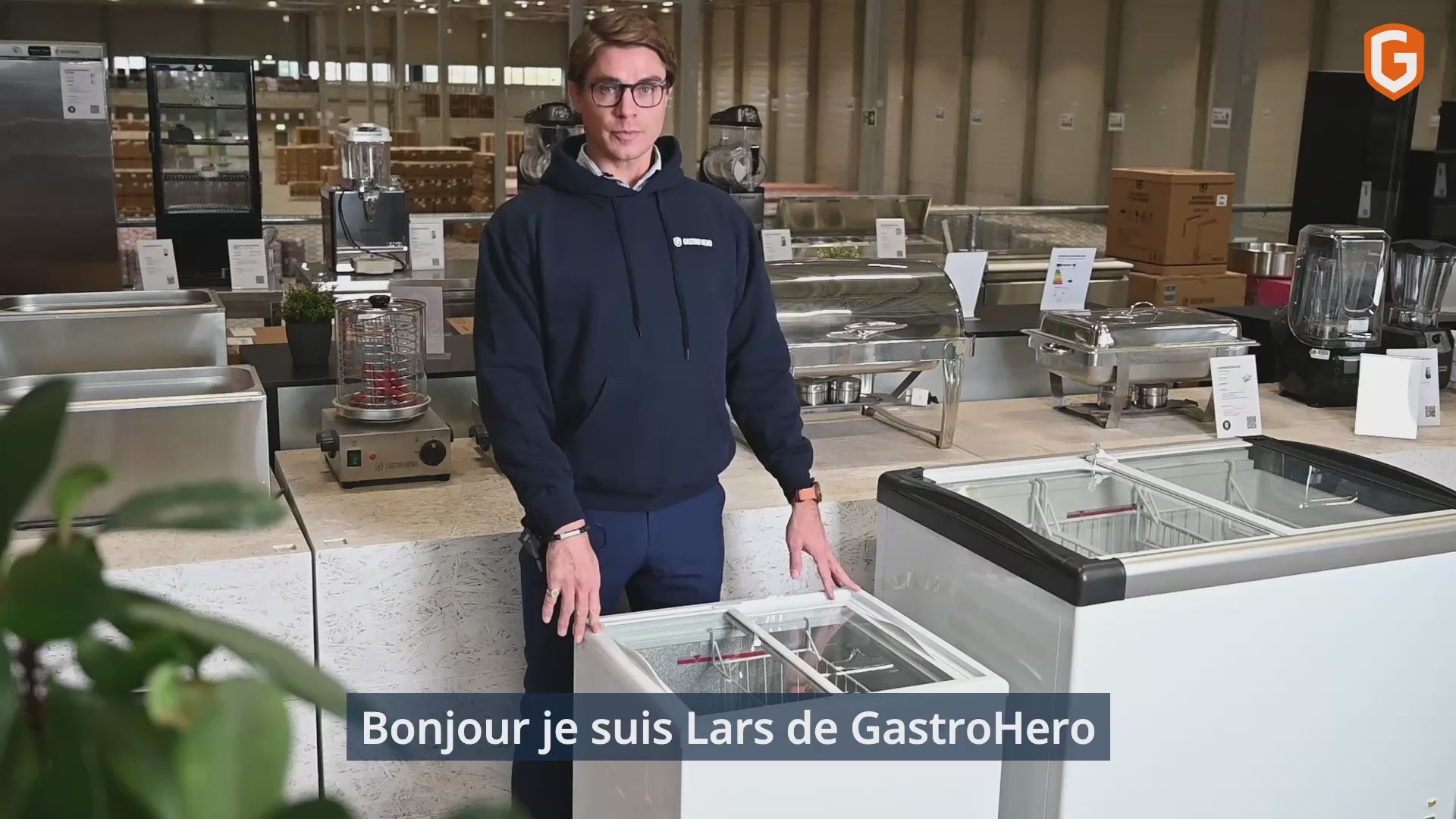 Congélateur coffre ECO 200 avec couvercle coulissant en verre