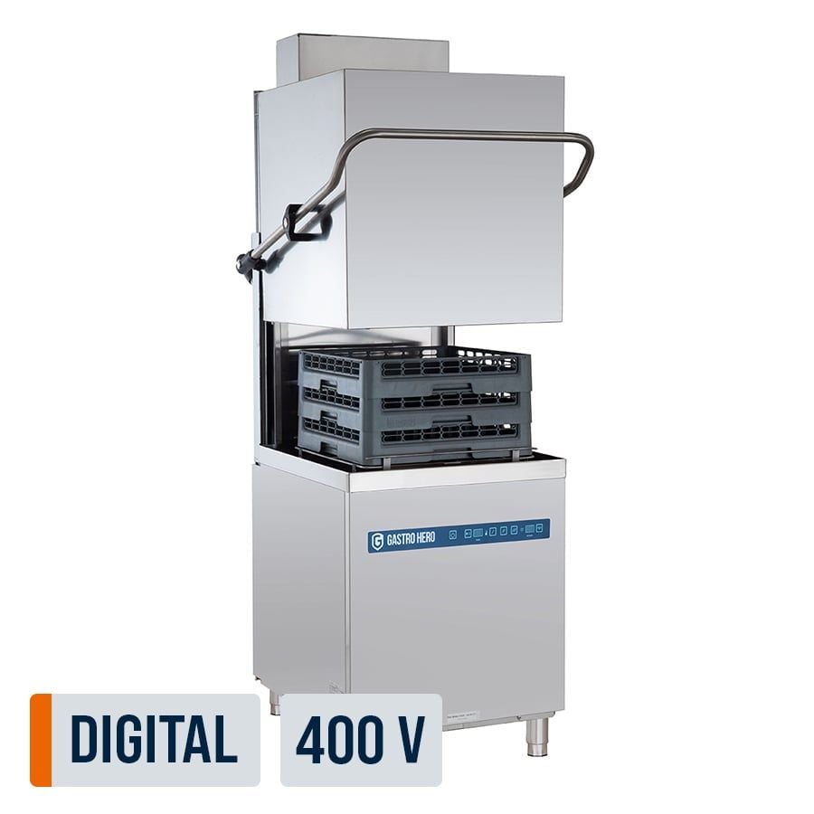 Lave-vaisselle à capot PROFI 54SL 400 V avec pompe à lessive et récupération de chaleur