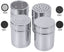 Saupoudreuse en acier inoxydable 18/10, 0,15 l., diamètre 6cm, hauteur 7,5cm
