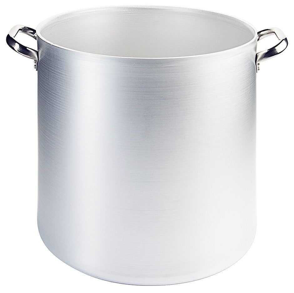 Marmite 36 cm en aluminium, hauteur 40cm, contenu : 50 litres