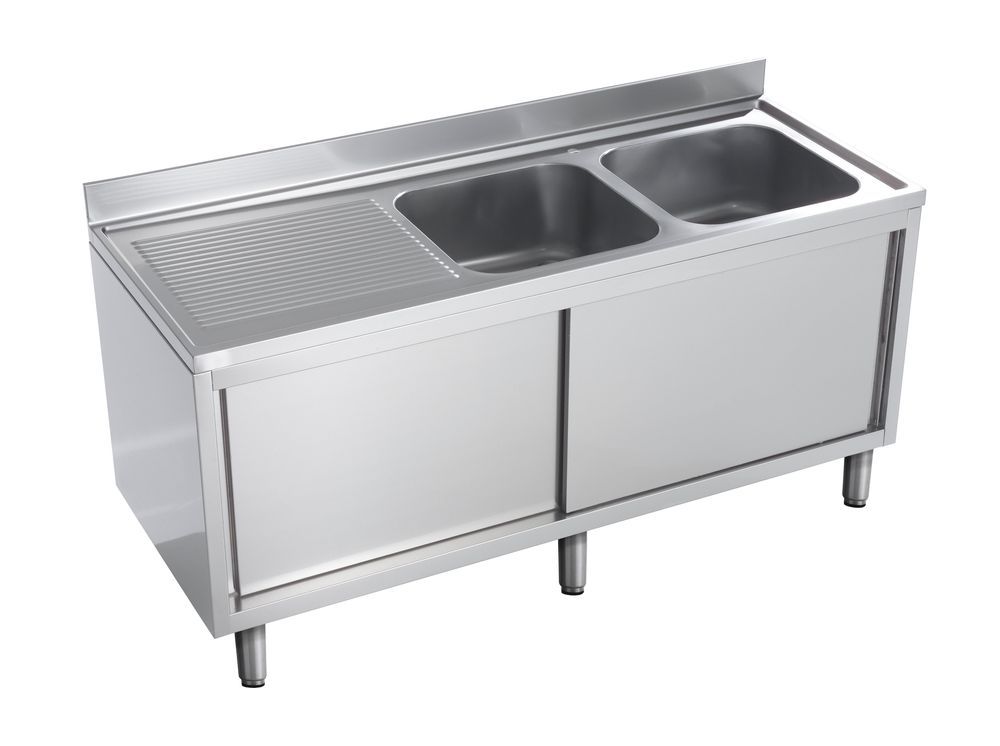 Plonge Eco 16x6 avec 2 bacs à droite