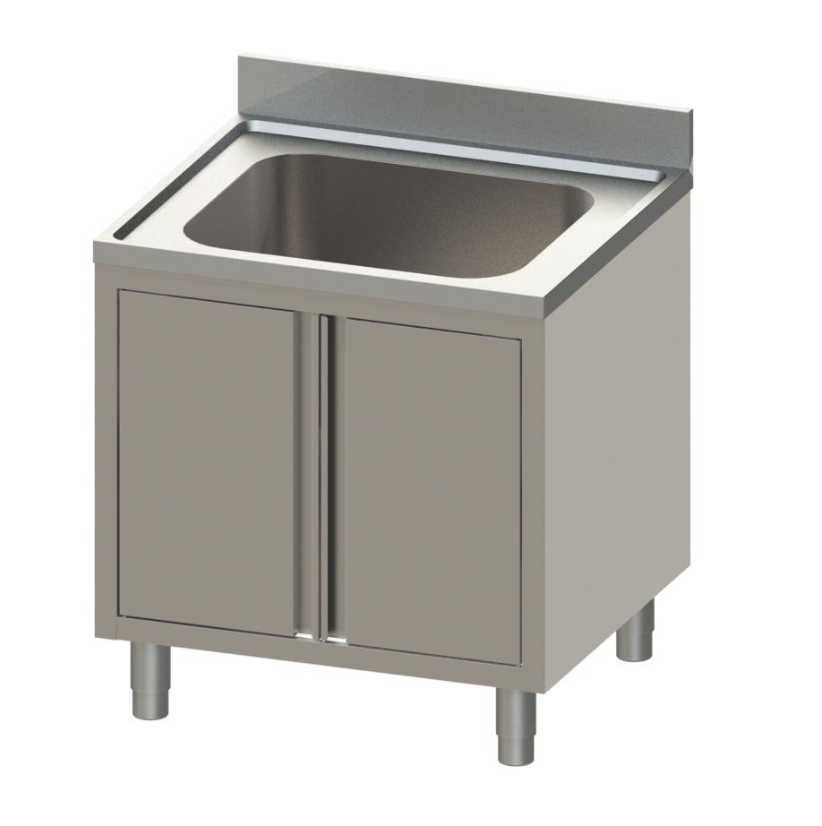 Plonge sur armoire Eco 7x7 avec 1 bac