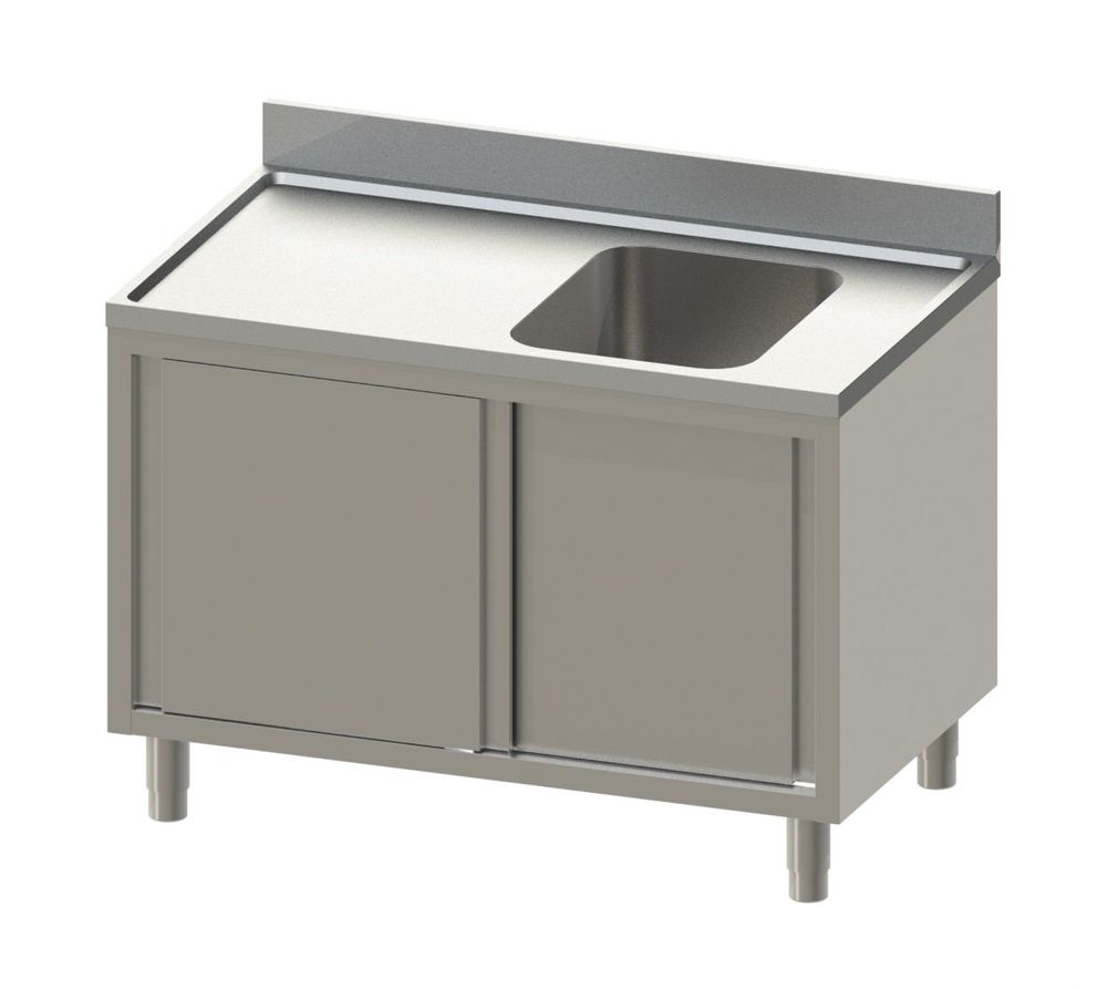 Plonge sur armoire Eco 14x6 avec 1 bac à droite