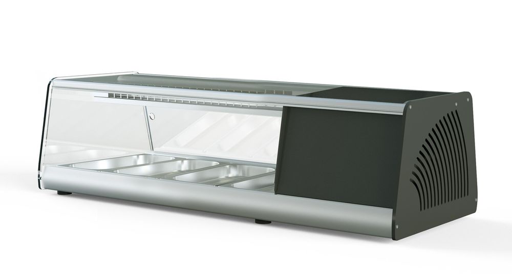 Vitrine à sushi PROFI 4x1/3GN - verre angulaire