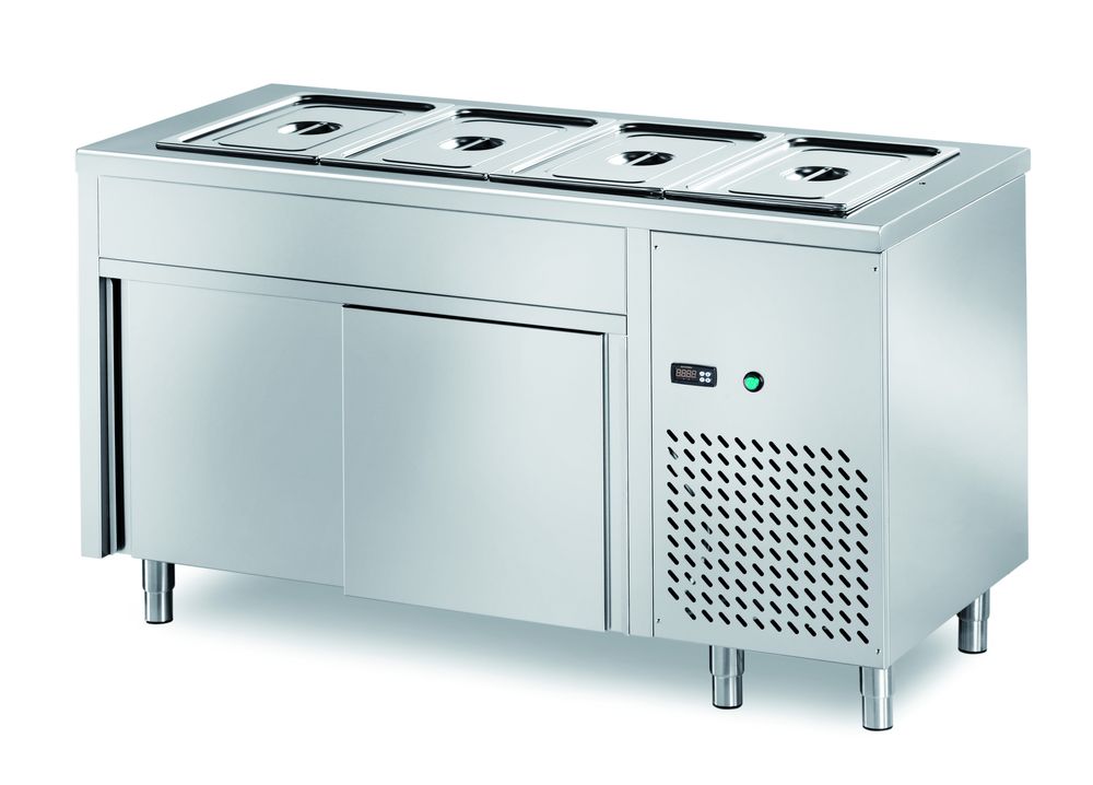 Table réfrigérée de libre-service PROFI avec portes coulissantes 1500x700x890 – 4x GN 1/1