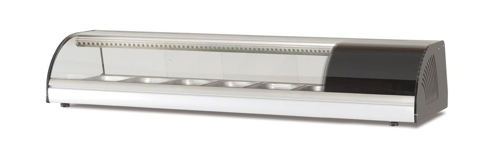 Vitrine à sushi PROFI 6x1/3GN - verre rond