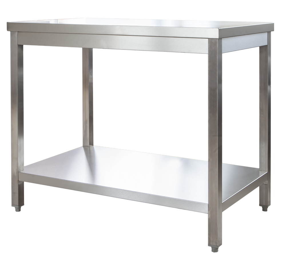 Table de travail en inox Profi 1 500 x 600 mm avec étagère basse