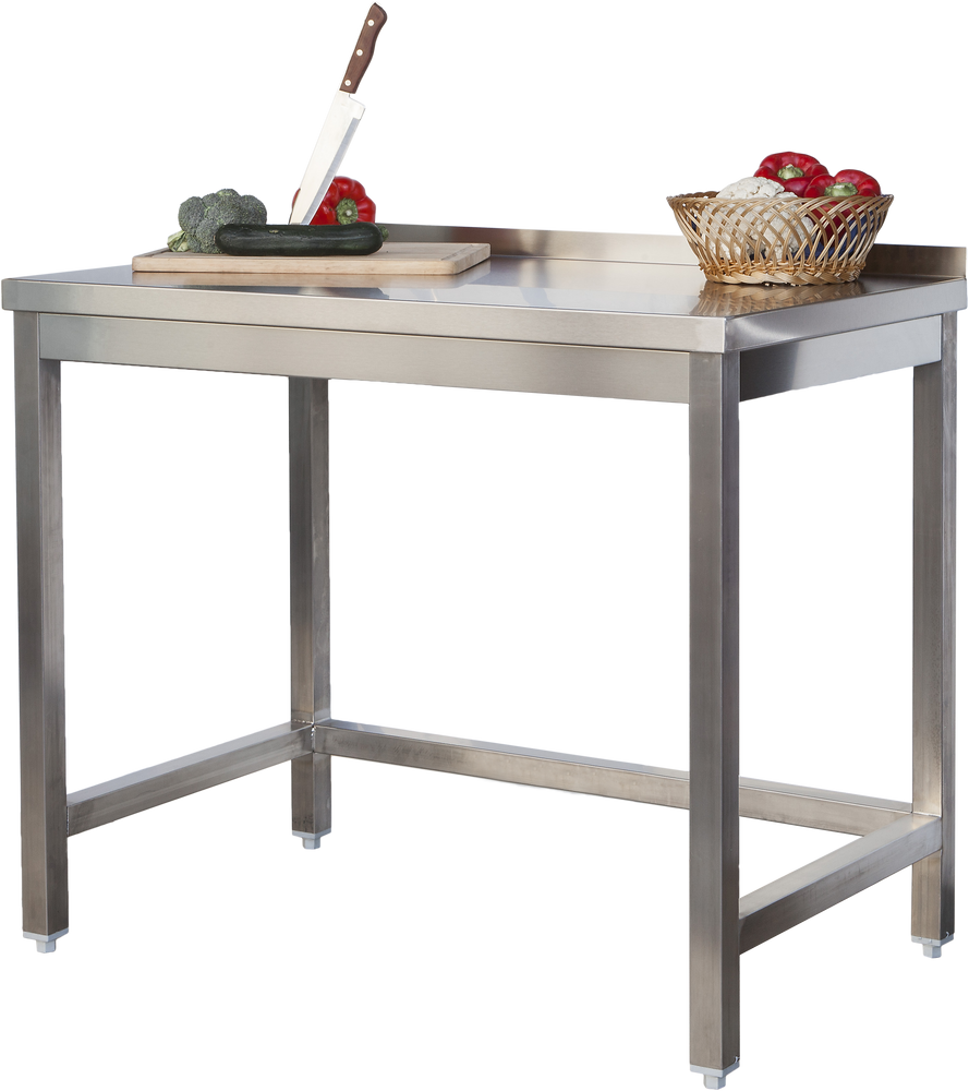 Table de travail en inox Profi 1 500 x 600 mm avec dosseret