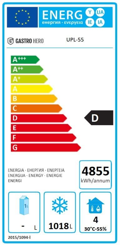 Congélateur Coreco US Range 1400 en acier inoxydable