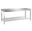 Table de travail Basic 20x7 en inox avec étagère inférieure
