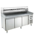 Table pizzaïolo ECO 3/0 avec présentoir réfrigéré ECO 10 x GN 1/4